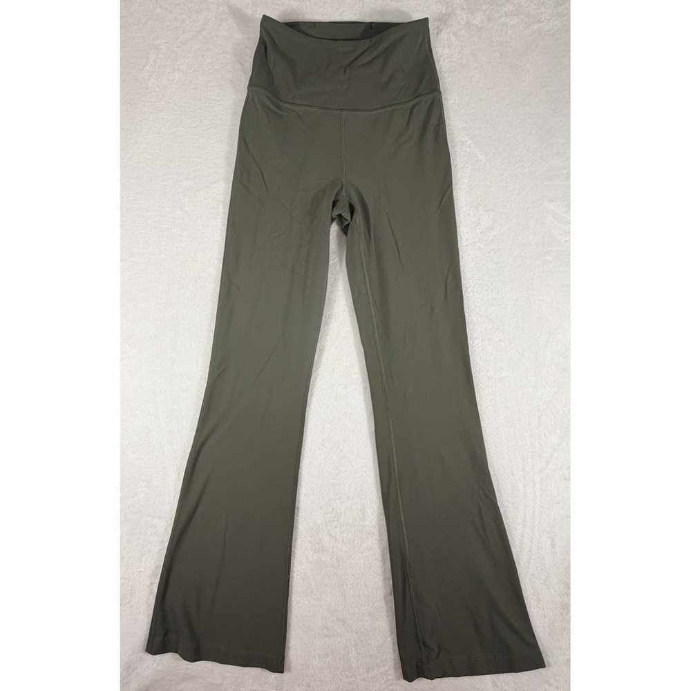 Lululemon‎ Pants Women's Sz 4 Slate Brown Groove Super High Rise Stretch Flare